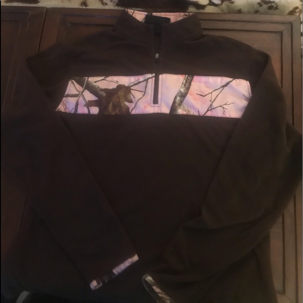 Pink/Brown Camo pullover